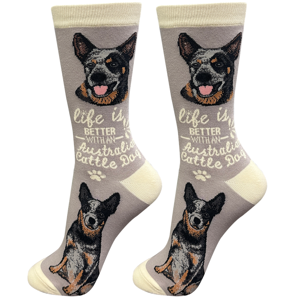 Australian Cattle Dog socks, life is better