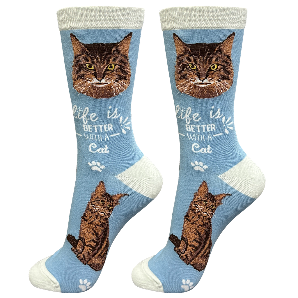 Maine Coon socks, life is better