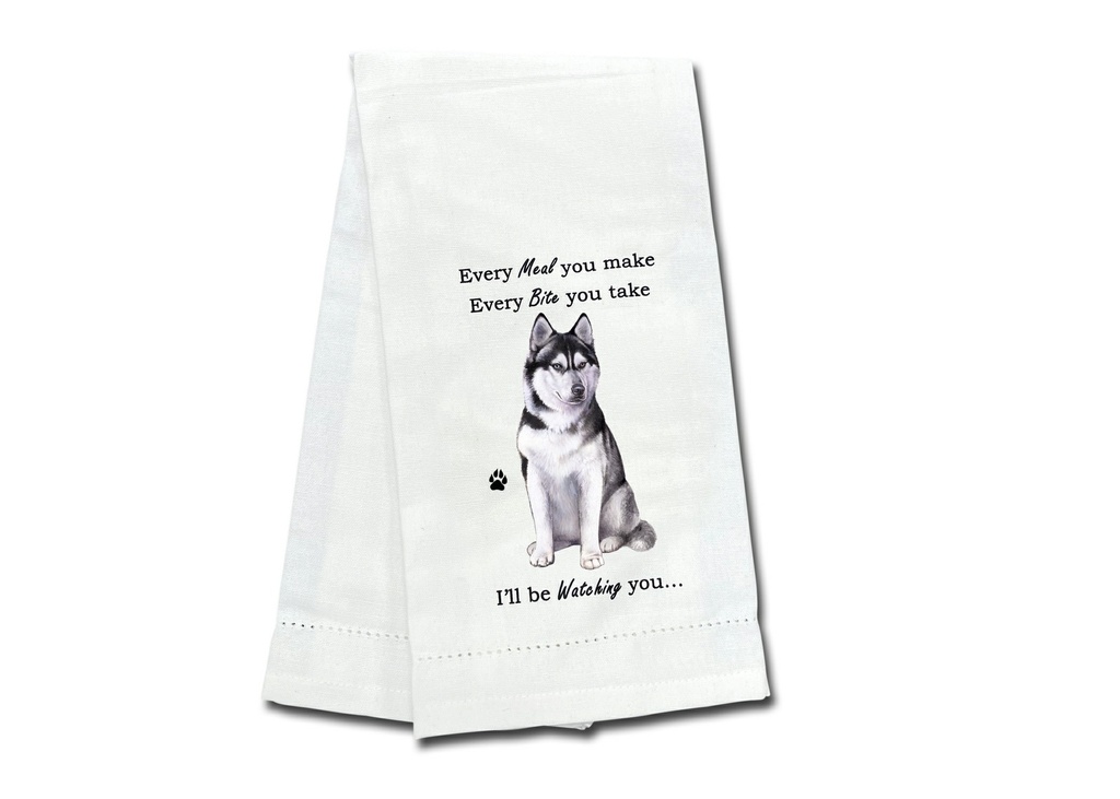 Siberian Husky towels, every bite you take