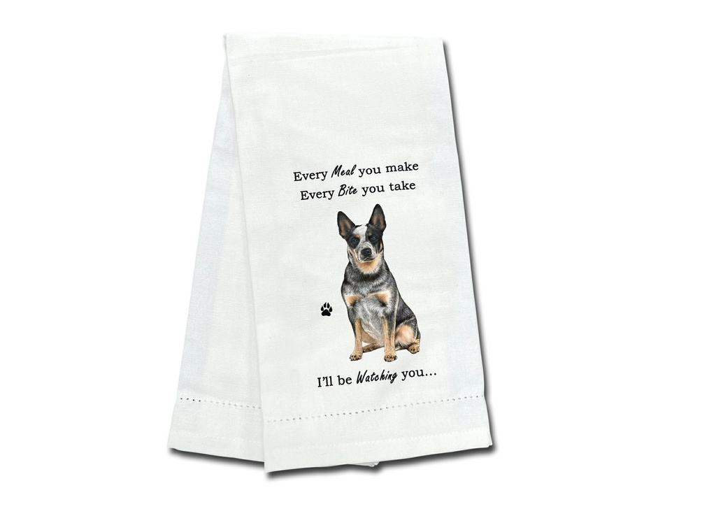 Australian Cattle Dog towels, every bite you take