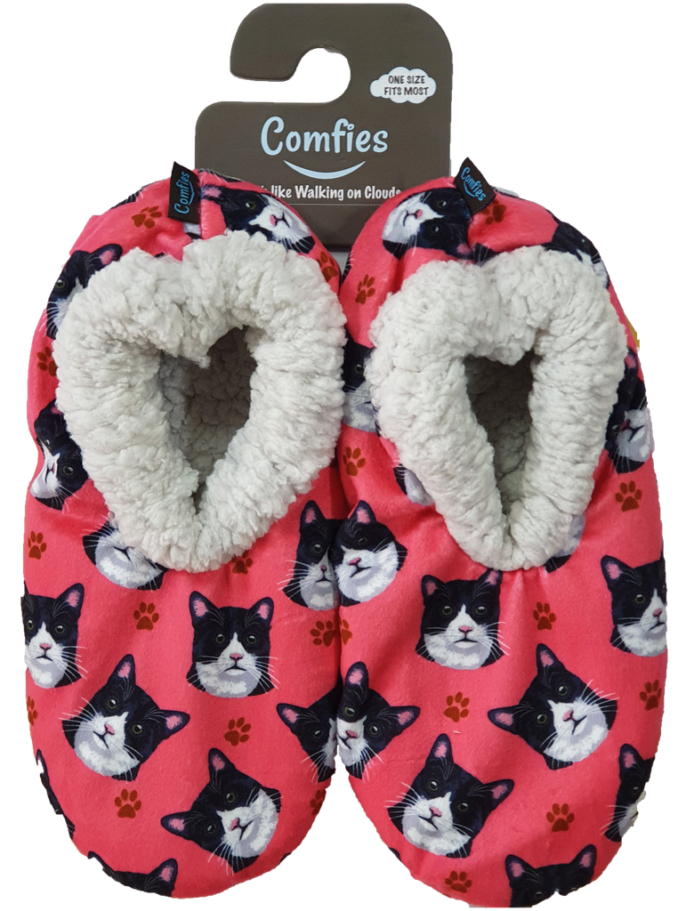 Black and white cat Slippers