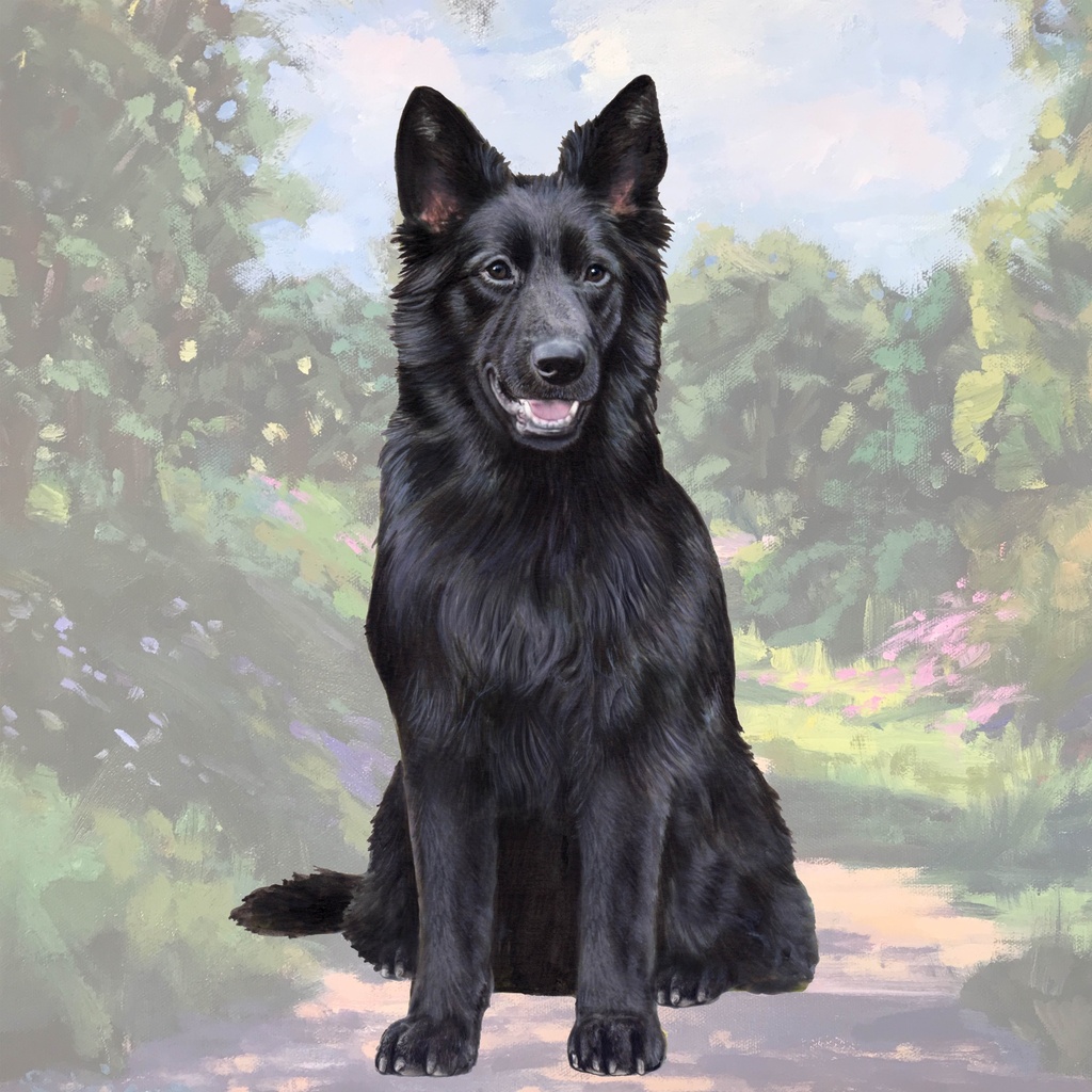 German Shepherd Coaster, square