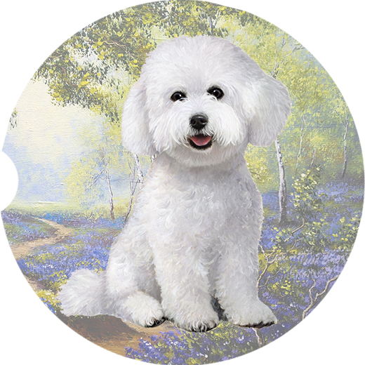 Bichon Frise coasters car