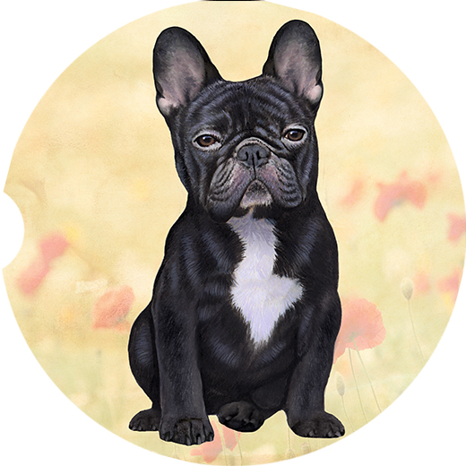 French Bulldog coasters car