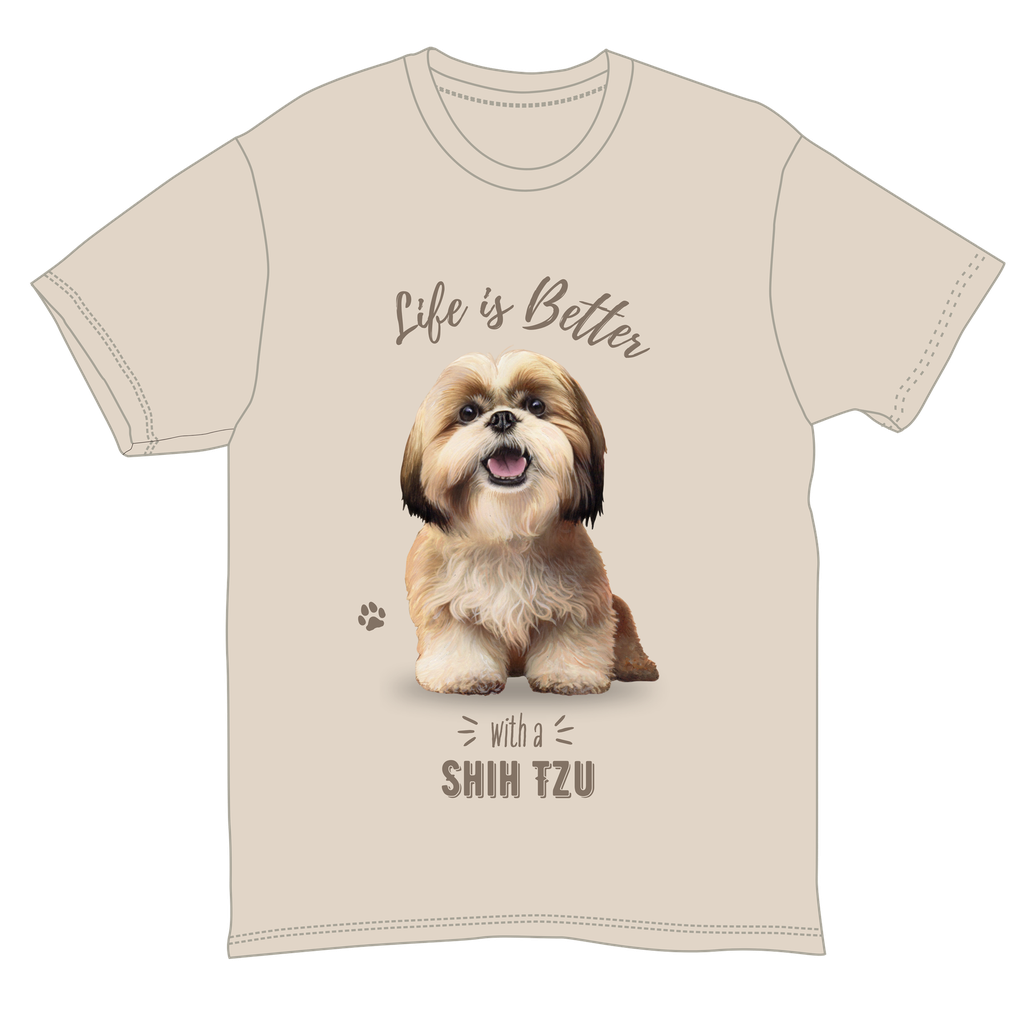Shih Tzu Tan and White Tshirts