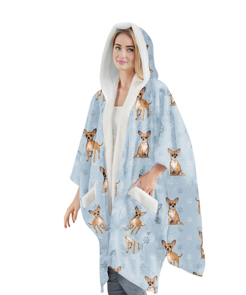 Chihuahua fawn Snuggs Wrap - Wearable Blanket Hoodie