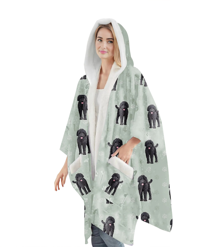 Labradoodle Black Snuggs Wrap - Wearable Blanket Hoodie