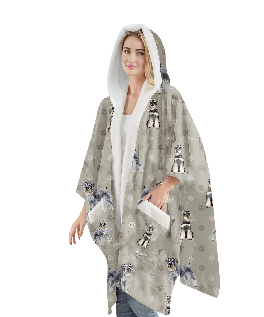 Schnauzer Snuggs Wrap - Wearable Blanket Hoodie