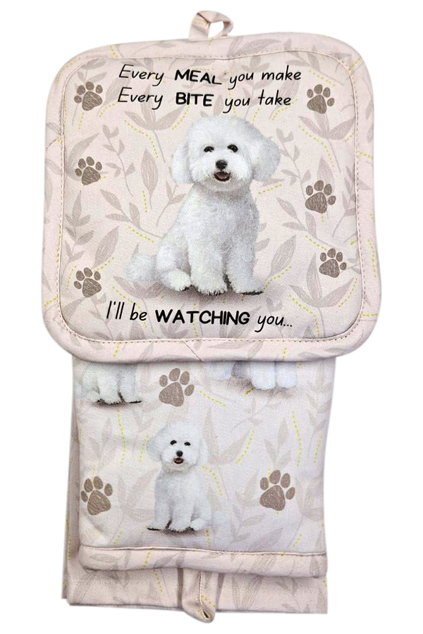 Bichon Frise - 3 Piece Kitchen Set