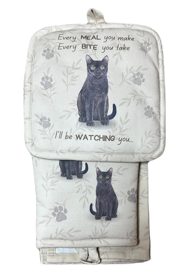 Black Cat - 3 Piece Kitchen Set