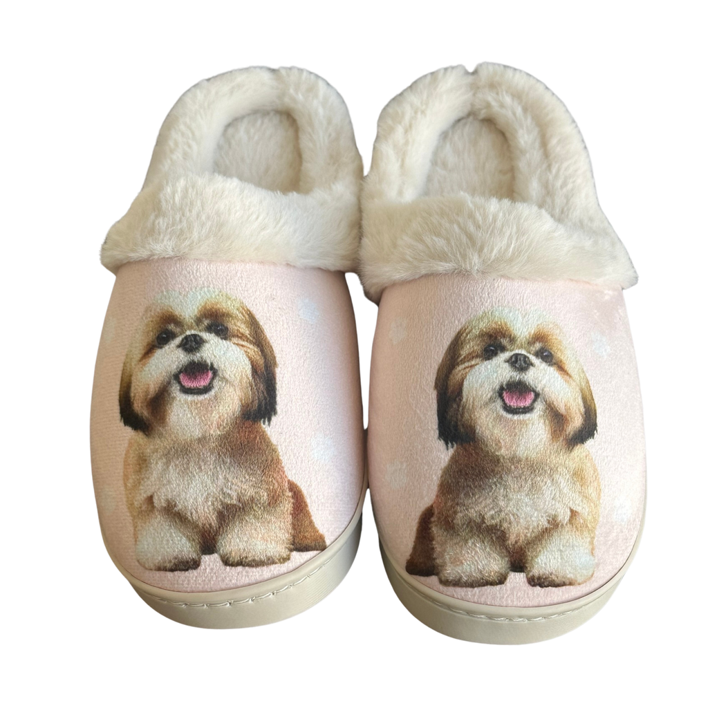 Shih Tzu Tan & White - Snugg Slippers