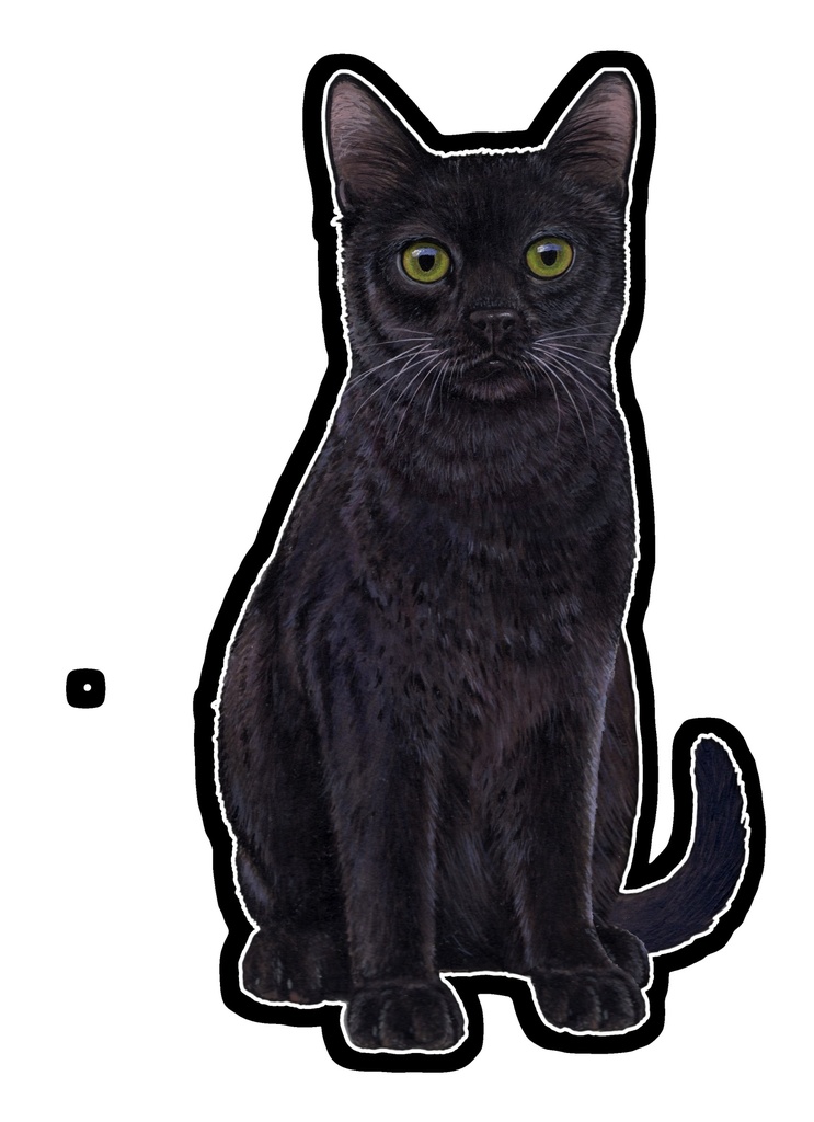 Black Cat Sticker