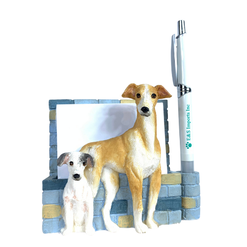 Greyhound, tan and white XXX Note Holder