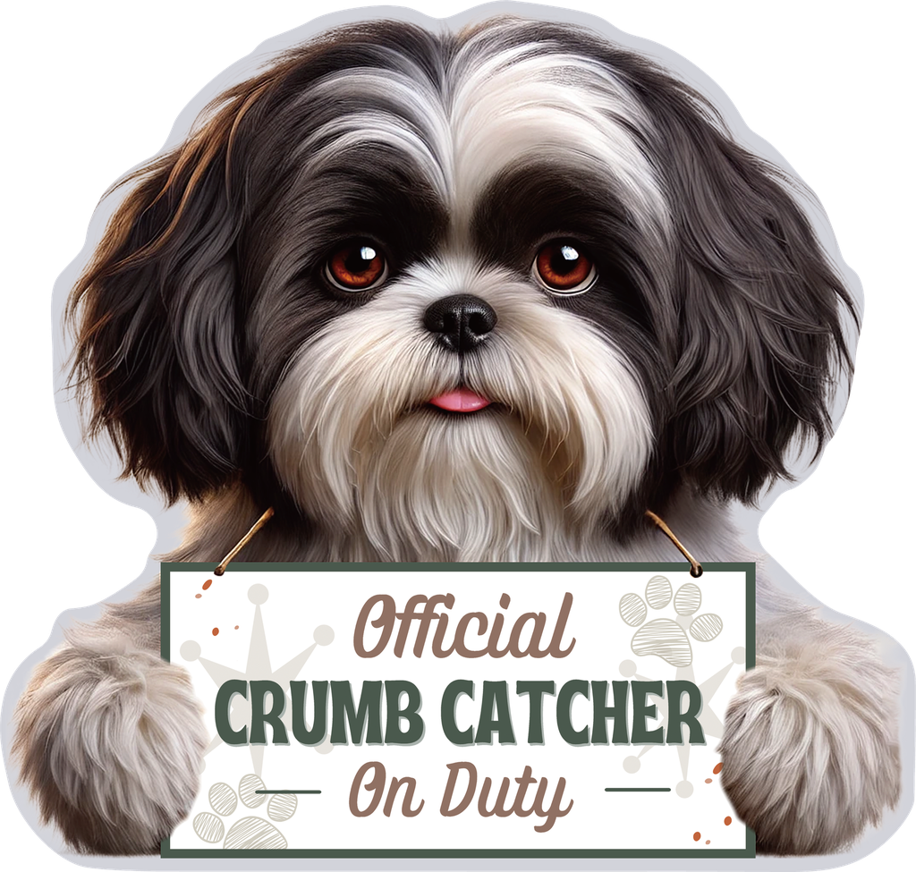 Shih Tzu, Black & White Puppy Cut, Chip clip