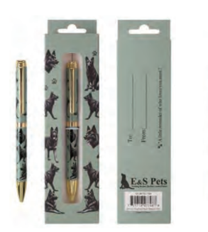 German Shepherd Black Ball Point Pen