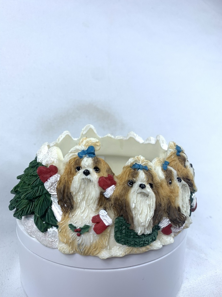Shih tzu candle topper (Ceramic)