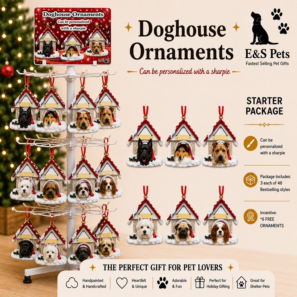 DOG HOUSE ORNAMENTS