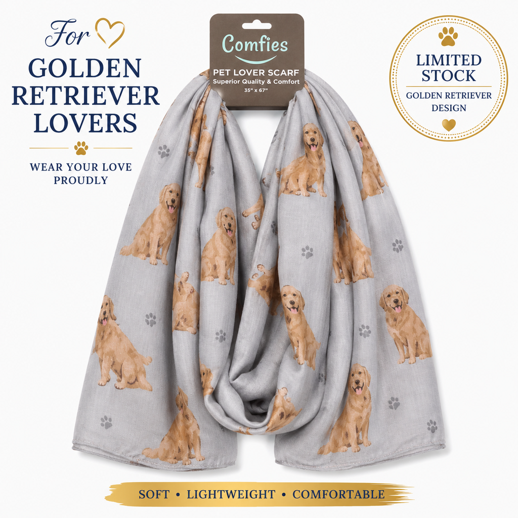 Golden Retriever, Pet Lover Scarf