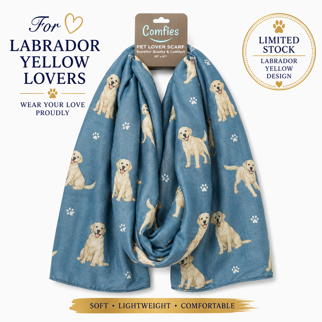 Labrador Yellow, Pet Lover Scarf