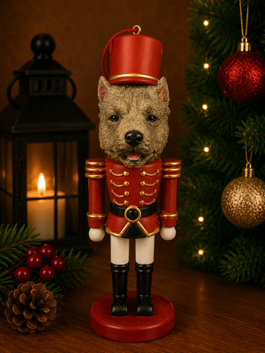 [35358-26a] Pit Bull, blue soldier Ornament
