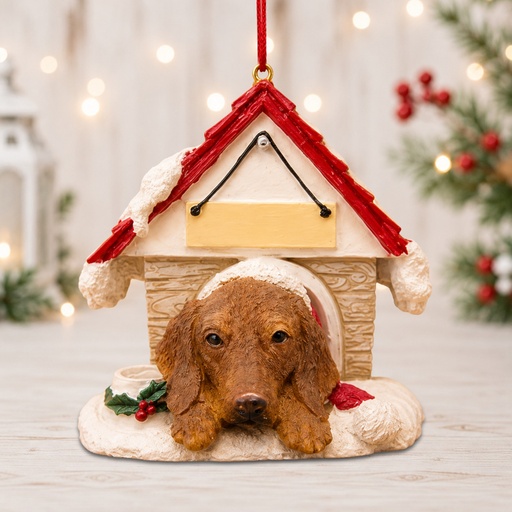 [35355-55] Vizsla, Doghouse ornament