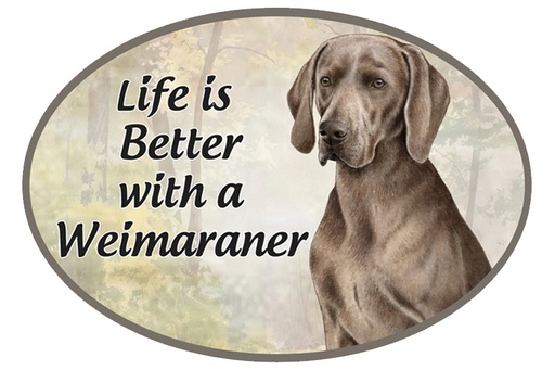 [1001-54] Weimaraner car magnets, oval