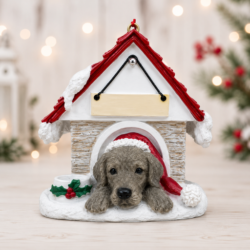 [35355-54] Weimaraner, Doghouse Ornament