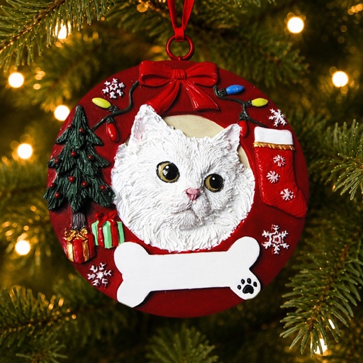 [332-4] Persian Cat Circle- Shaped Ornament