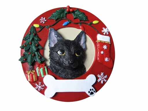 [332-5] Black Cat Circle- Shaped Ornament