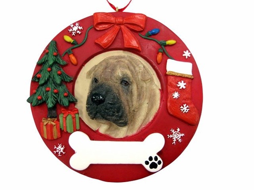 [331-36] Sharpei  Circle-Shaped Ornaments