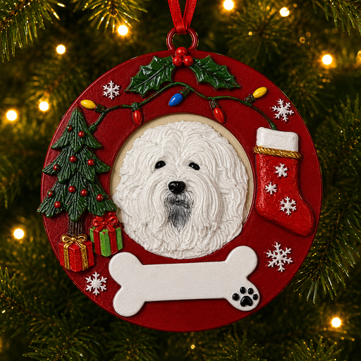 [331-77] Old English Sheepdog  Circle-Shaped Ornaments