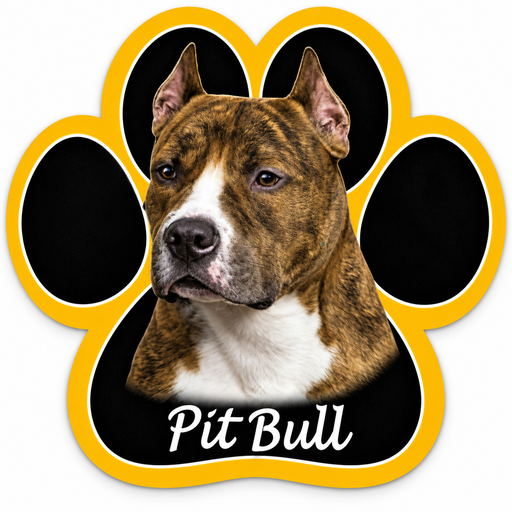 [MP-26] Pit Bull, brindle & White mousepad