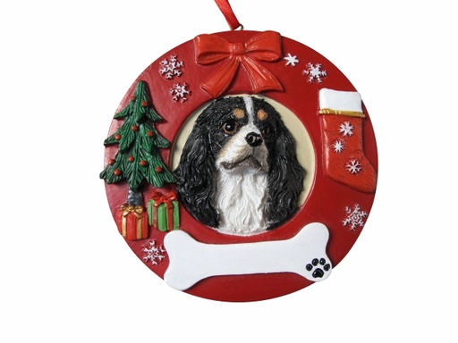 [331-19] King Charles, tri-color  Circle-Shaped Ornaments