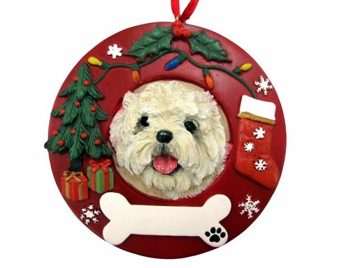 [331-9] Cairn Terrier Circle-Shaped Ornaments