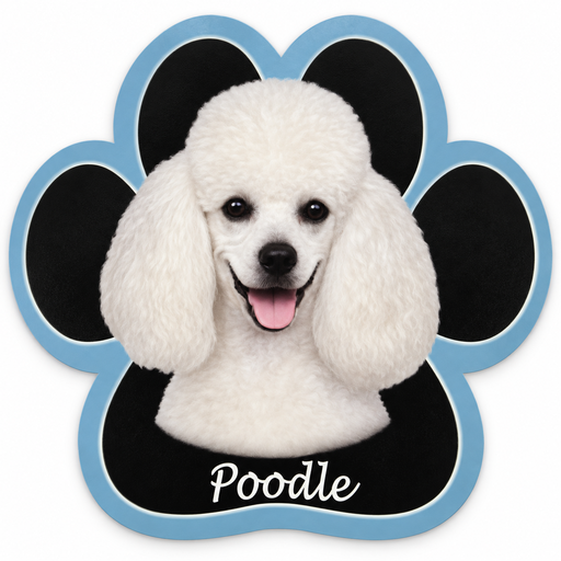 [MP-28] Poodle, white  mousepad