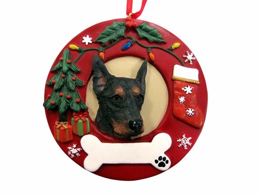 [331-101] Doberman  Circle-Shaped Ornaments
