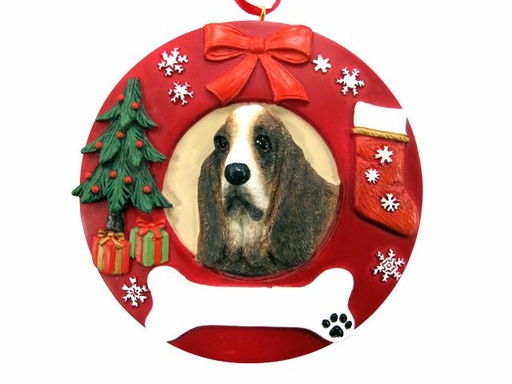 [331-2] Basset Hound  Circle-Shaped Ornaments