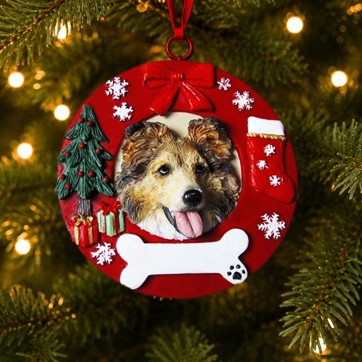 [331-37] Sheltie  Circle-Shaped Ornaments