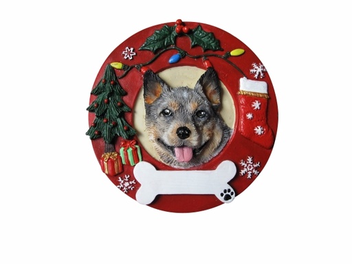 [331-90] Australian Cattle Dog Circle shaped ornament