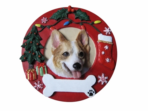 [331-100] Welsh Corgi  Circle-Shaped Ornaments
