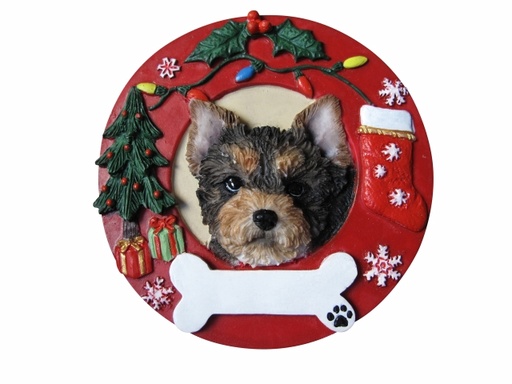 [331-107] Yorkie pup  Circle-Shaped Ornaments