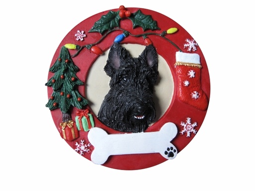[331-35] Scottie  Circle-Shaped Ornaments