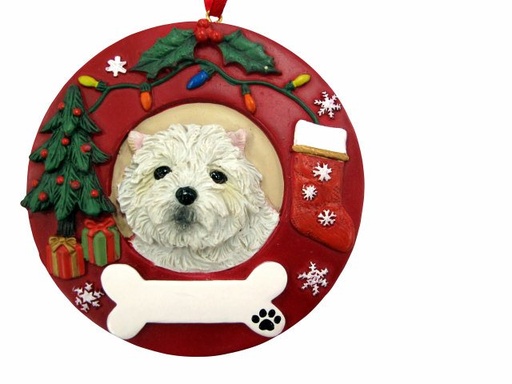 [331-45] Westie  Circle-Shaped Ornaments