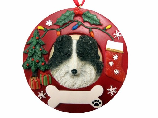 [331-5] Border Collie  Circle-Shaped Ornaments
