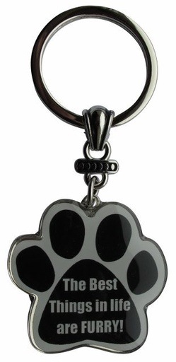 [KC-182] The best things in life are furry Keychains, paw shaped