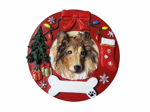 [331-67] Collie  Circle-Shaped Ornaments