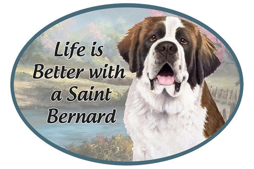 [1001-50] Saint Bernard car magnets, oval