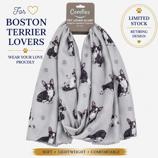 [631-76] Boston Terrier, Pet Lover Scarf