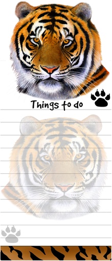 [403-16] Tiger Notepads, Magnetic Tall Die-Cut