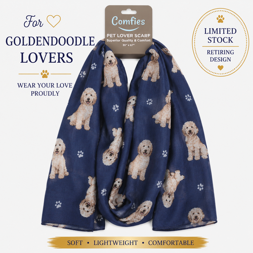 [631-134] Goldendoodle, Pet Lover Scarf